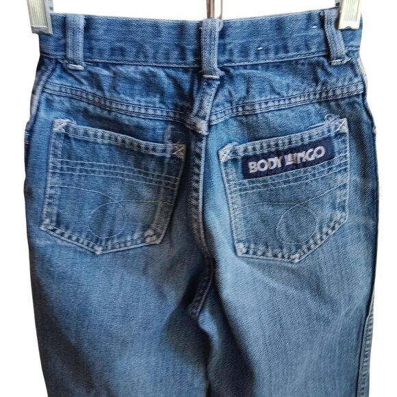 22x26 Girls 10 Vtg Disco Jeans Body Lingo JC Penney Blue Distressed Embroidered - Picture 8 of 9